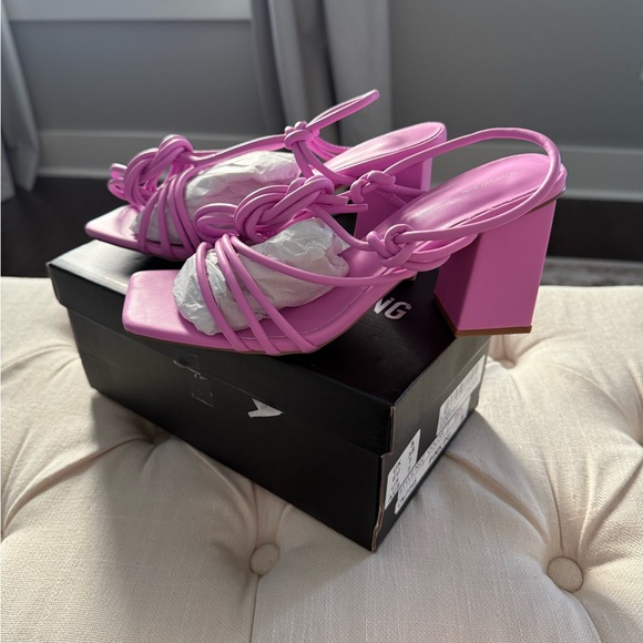 NEW PrettyLittleThing Pink Strappy Heeled Sandals Size‎ 7 - Picture 3 of 9